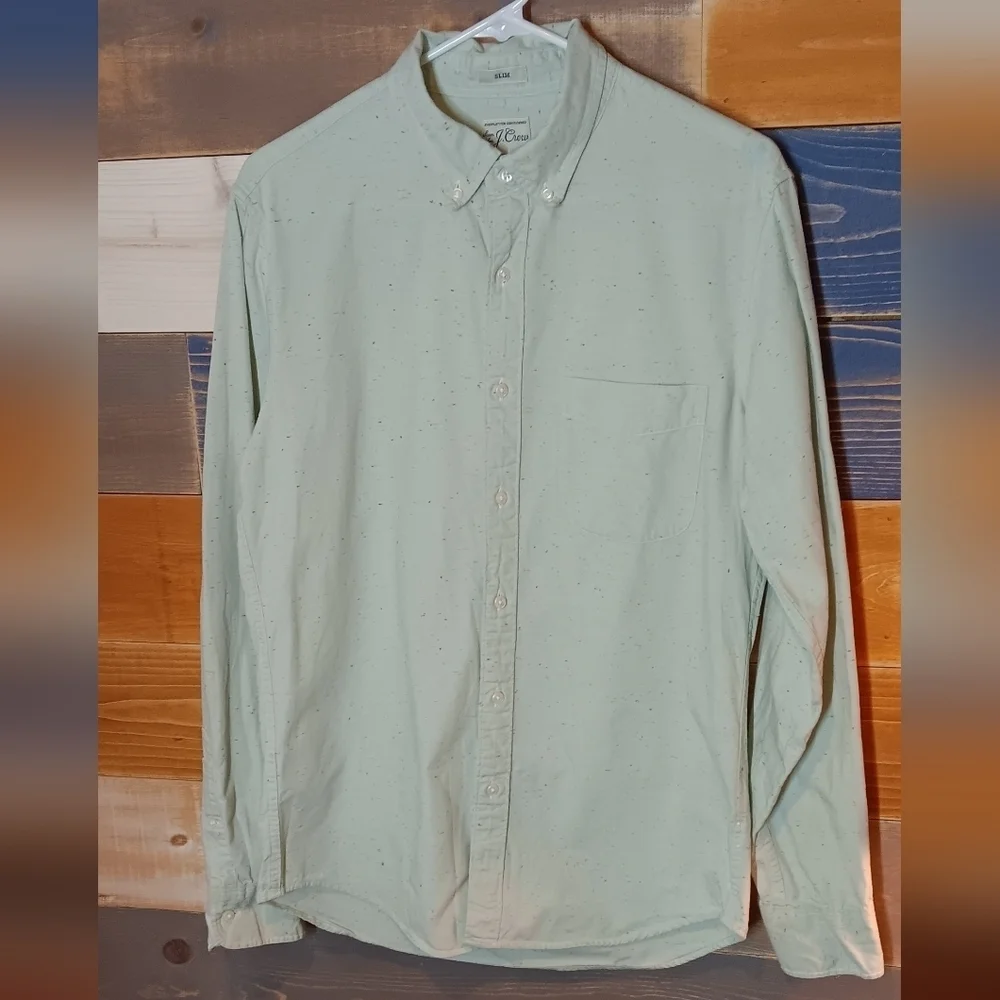J.Crew Slim Dress Shirt M Green